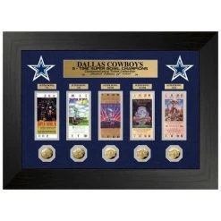 Highland Mint Dallas Cowboys Super Bowl Deluxe Gold Coin Ticket Bild