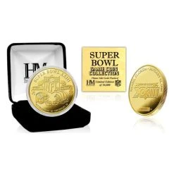 Highland Mint Super Bowl XXIII Gold Flip Coin NFL Münze 39mm, Vergoldet