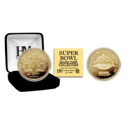 Highland Mint Super Bowl XXXVII Gold Flip Coin NFL Münze 39mm, Vergoldet