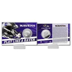 Highland Mint NFL Team History Silver Coin Card - Baltimore Ravens