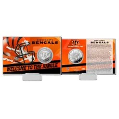 Highland Mint NFL Team History Silver Coin Card - Cincinnati Bengals