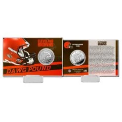 Highland Mint NFL Team History Silver Coin Card - Cleveland Browns