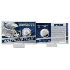 Highland Mint NFL Team History Silver Coin Card - Dallas Cowboys