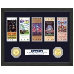Highland Mint Dallas Cowboys Super Bowl Championship Ticket Coin Bild
