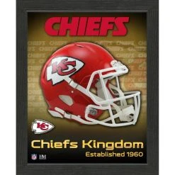 Highland Mint Kansas City Chiefs NFL Helmet Frame Logo Bild 28x23cm