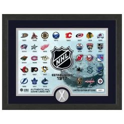 Highland Mint NHL Game Used Netz Team Collection Bild 40x30cm