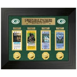 Highland Mint Green Bay Packers Super Bowl Deluxe Gold Coin Ticket Bild