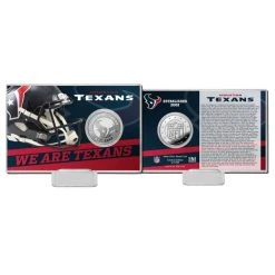 Highland Mint NFL Team History Silver Coin Card - Houston Texans