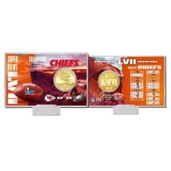 Highland Mint Kansas City Chiefs Super Bowl LVII Champions Gold Coin Card