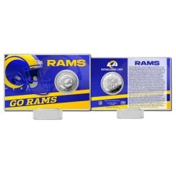 Highland Mint NFL Team History Silver Coin Card - Los Angeles Rams