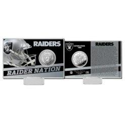 Highland Mint NFL Team History Silver Coin Card - Las Vegas Raiders