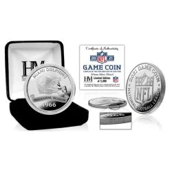 Highland Mint NFL Miami Dolphins 2021 Game Coin (39mm) Münze, Silber