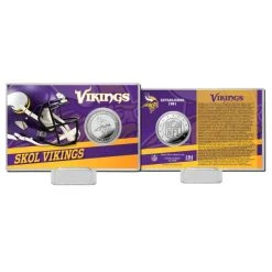 Highland Mint NFL Team History Silver Coin Card - Minnesota Vikings