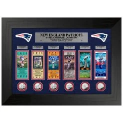Highland Mint New England Patriots Super Bowl Deluxe Gold Coin Ticket Bild