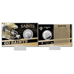 Highland Mint NFL Team History Silver Coin Card - New Orleans Saints