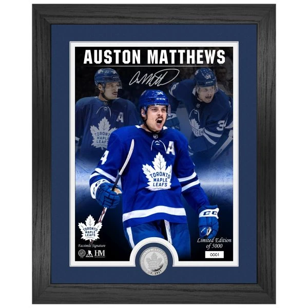 Highland Mint Auston Matthews Toronto Maple Leafs NHL Signature Coin Bild 1 Highland Mint Auston Matthews Toronto Maple Leafs NHL Signature Coin Bild