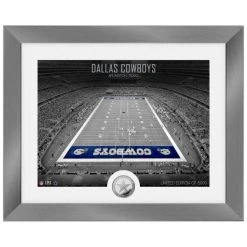 Highland Mint Dallas Cowboys NFL Stadion Silber Coin Bild 40x33cm
