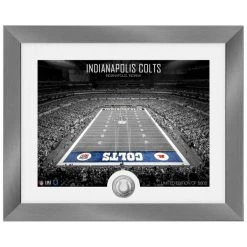 Highland Mint Indianapolis Colts NFL Stadion Silber Coin Bild 40x33cm