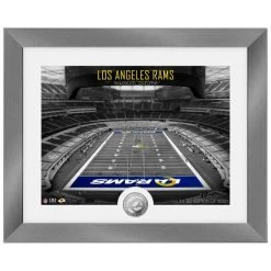 Highland Mint Los Angeles Rams NFL Stadion Silber Coin Bild 40x33cm