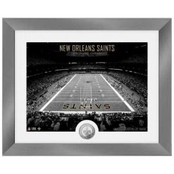 Highland Mint New Orleans Saints NFL Stadion Silber Coin Bild 40x33cm