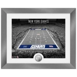 Highland Mint New York Giants NFL Stadion Silber Coin Bild 40x33cm