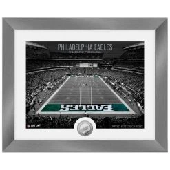 Highland Mint Philadelphia Eagles NFL Stadion Silber Coin Bild 40x33cm