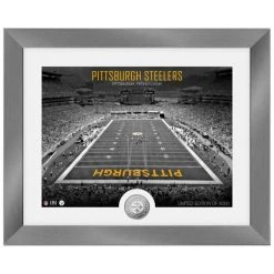 Highland Mint Pittsburgh Steelers NFL Stadion Silber Coin Bild 40x33cm