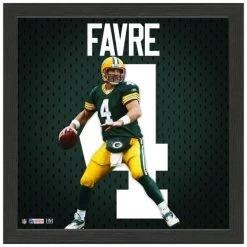 Highland Mint Brett Favre Green Bay Packers Impact Jersey Frame Bild