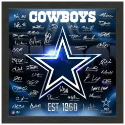 Highland Mint Dallas Cowboys NFL Signature Logo Bild 33x33cm