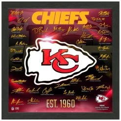 Highland Mint Kansas City Chiefs NFL Signature Logo Bild 33x33cm