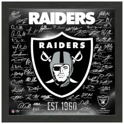 Highland Mint Las Vegas Raiders NFL Signature Logo Bild 33x33cm
