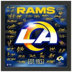 Highland Mint Los Angeles Rams NFL Signature Logo Bild 33x33cm