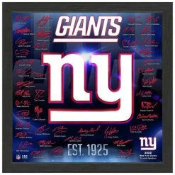 Highland Mint New York Giants NFL Signature Logo Bild 33x33cm