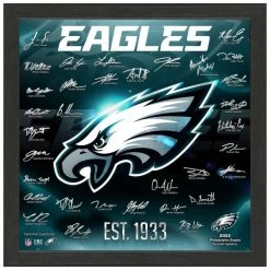 Highland Mint Philadelphia Eagles NFL Signature Logo Bild 33x33cm