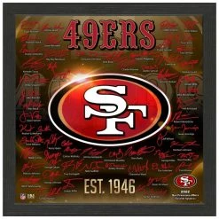 Highland Mint San Francisco 49ers NFL Signature Logo Bild 33x33cm