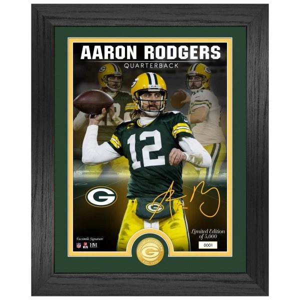 Highland Mint Aaron Rodgers Green Bay Packers NFL Signature Coin Bild 1 Highland Mint Aaron Rodgers Green Bay Packers NFL Signature Coin Bild