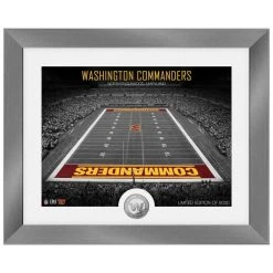 Highland Mint Washington Commanders NFL Stadion Silber Coin Bild 40x33cm