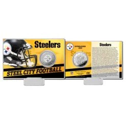 Highland Mint NFL Team History Silver Coin Card - Pittsburgh Steelers