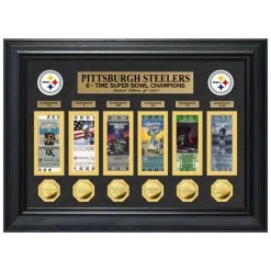 Highland Mint Pittsburgh Steelers Super Bowl Deluxe Gold Coin Ticket Bild