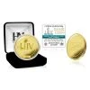 Highland Mint Super Bowl LIV Gold Flip Coin NFL Münze 39mm, Vergoldet
