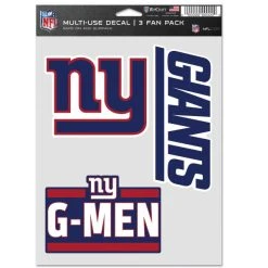 WinCraft NFL Aufkleber Multi-Use 3er Set 20x15cm - New York Giants