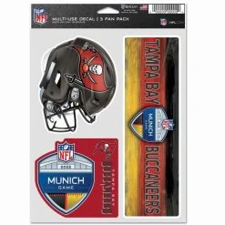 WinCraft NFL MUNICH Aufkleber 3er Set 20x15cm - Tampa Bay Buccaneers