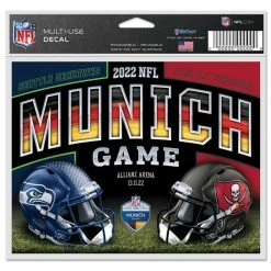 WinCraft NFL MUNICH Duell Aufkleber 20x12cm Buccaneers Seahawks