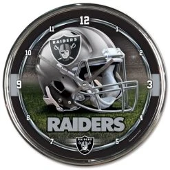 Las Vegas Raiders Wincraft Chrome NFL Wanduhr