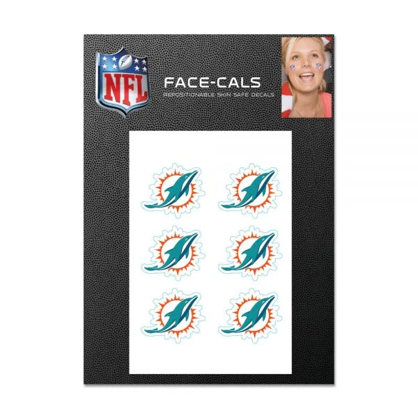 Wincraft 6er Gesicht Aufkleber 3cm - NFL Miami Dolphins 1 Wincraft 6er Gesicht Aufkleber 3cm - NFL Miami Dolphins